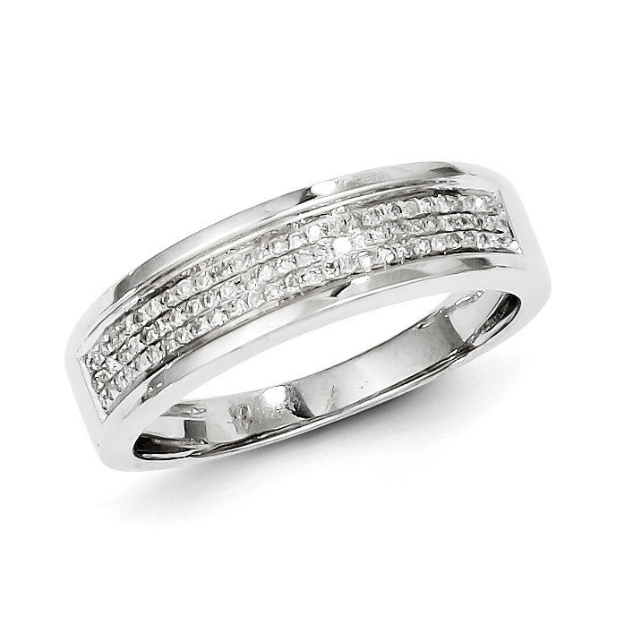 Men&#39;s Band Sterling Silver Diamond QR4972-10, MPN: QR4972-10, 883957407890