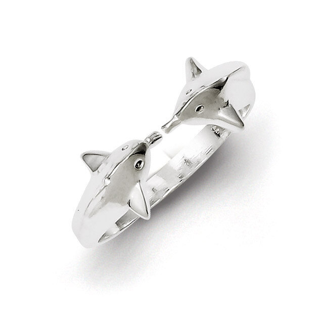 Dolphin Toe Ring Sterling Silver Polished QR758