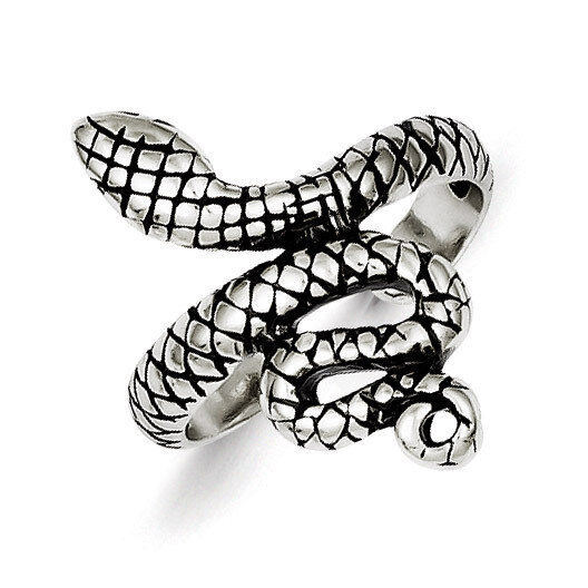Snake Toe Ring Antiqued Sterling Silver QR798