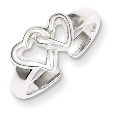 Heart Toe Ring Sterling Silver Solid QR803