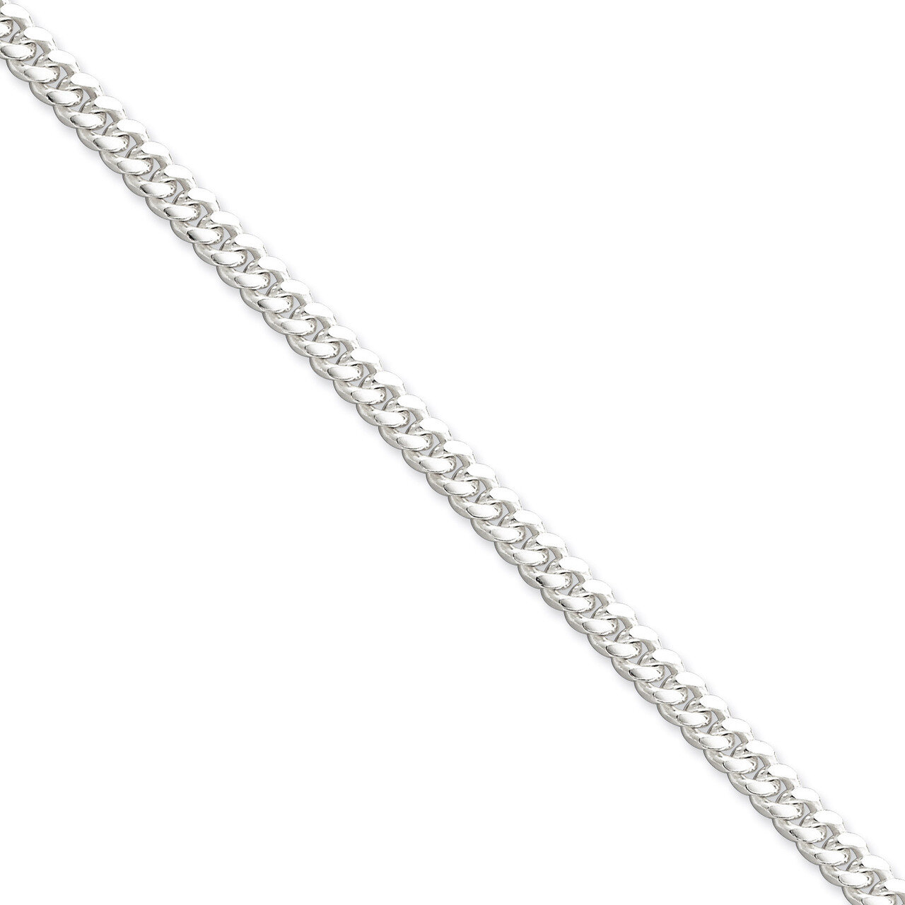 24 Inch 5mm Domed Curb Chain Sterling Silver QRC150-24, MPN: QRC150-24, 883957256085