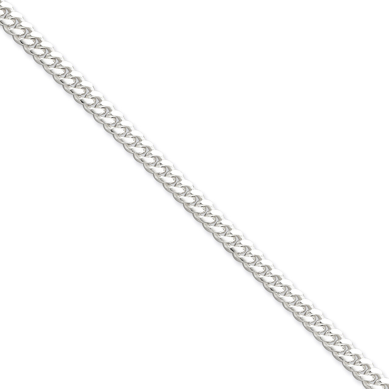 7 Inch 5mm Domed Curb Chain Sterling Silver QRC150-7