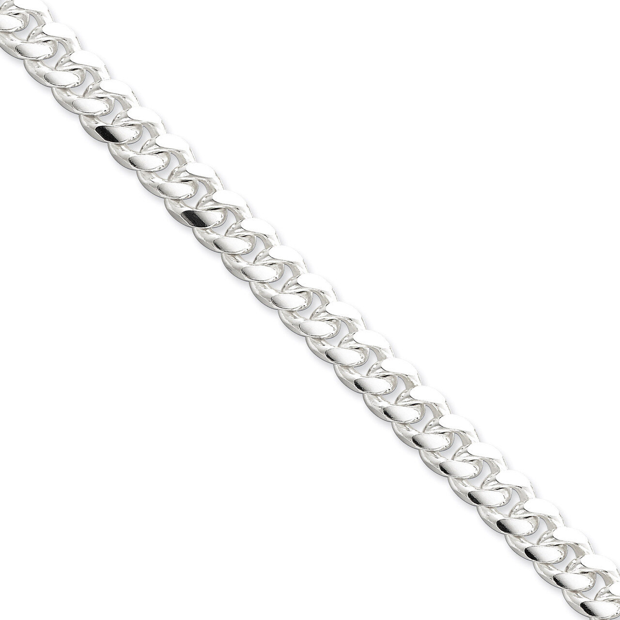 7 Inch 8.5mm Domed Curb Chain Sterling Silver QRC240-7
