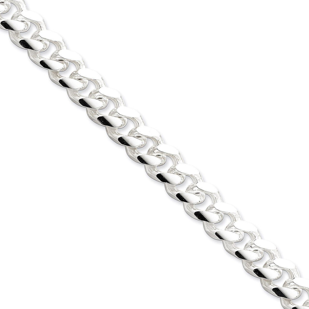 20 Inch 10.5mm Domed Curb Chain Sterling Silver QRC300-20, MPN: QRC300-20, 883957256221