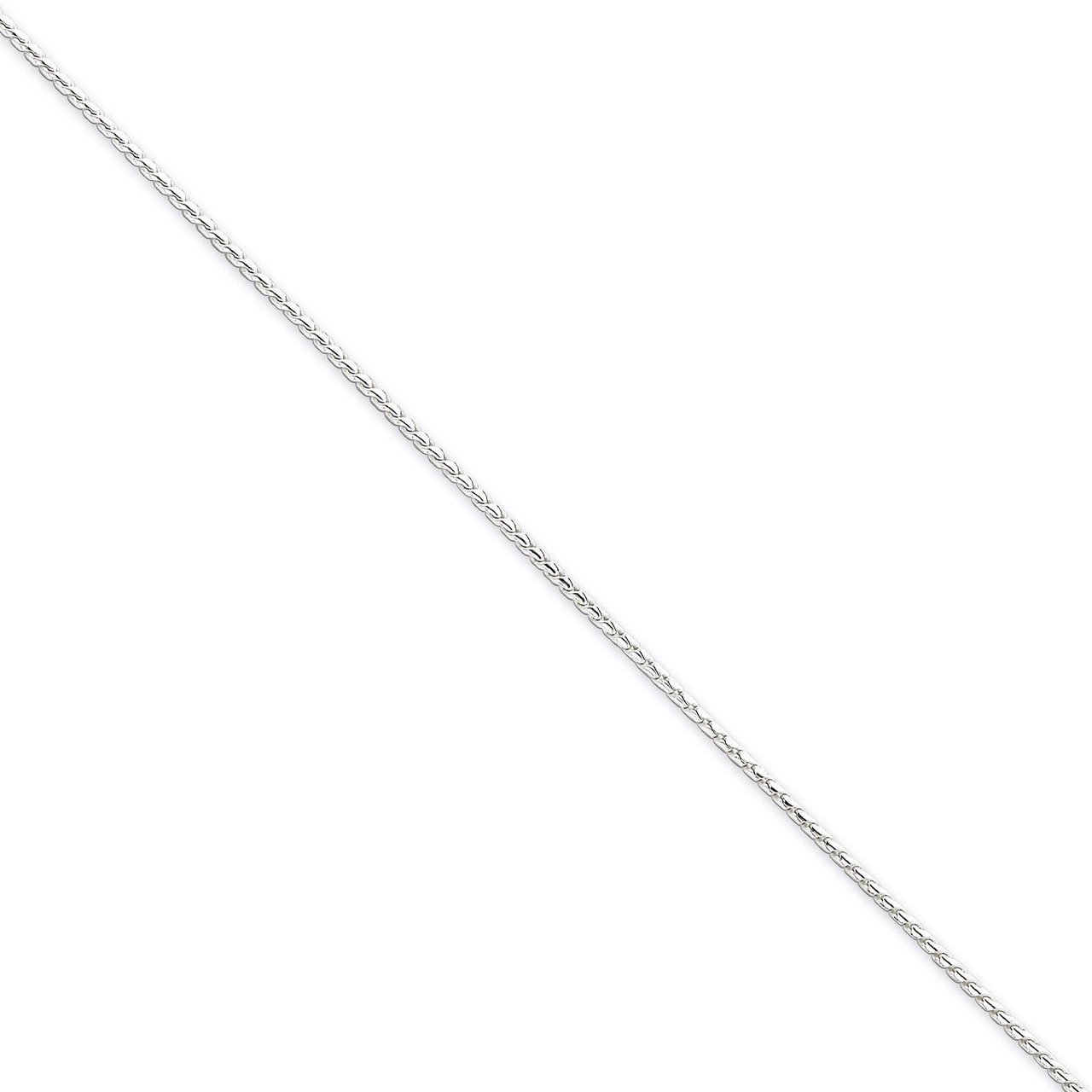 18 Inch 1.25mm Round Franco Chain Sterling Silver QRF060-18, MPN: QRF060-18, 883957084275