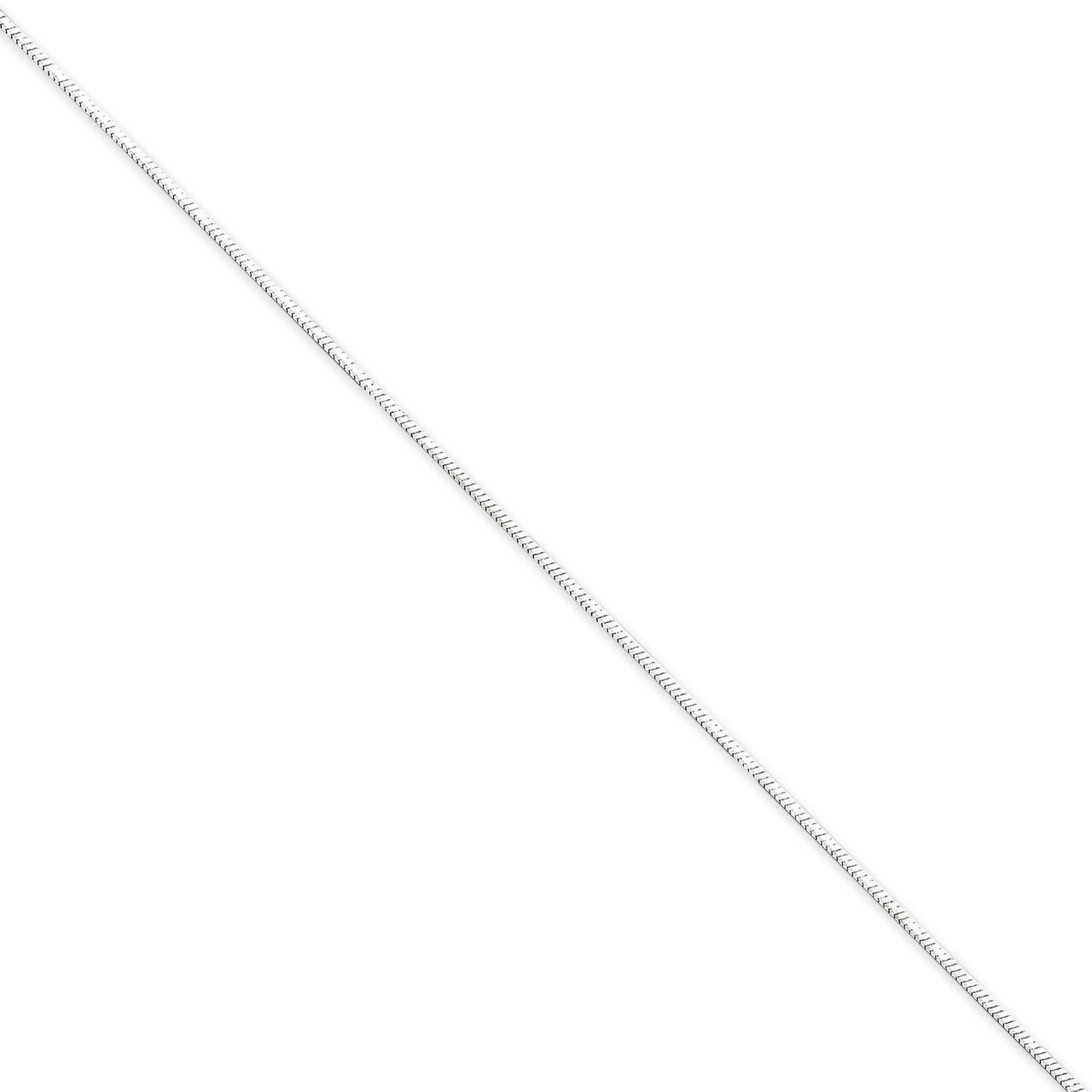 20 Inch 1.5mm Diamond-cut Flat Snake Chain Sterling Silver QSF160-20