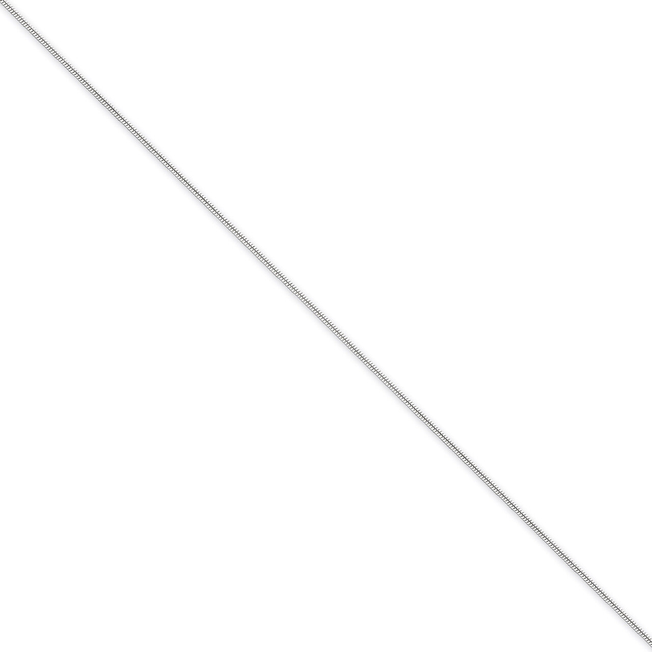 9 Inch .8mm Round Snake Chain Sterling Silver QSN020-9, MPN: QSN020-9, 883957257266