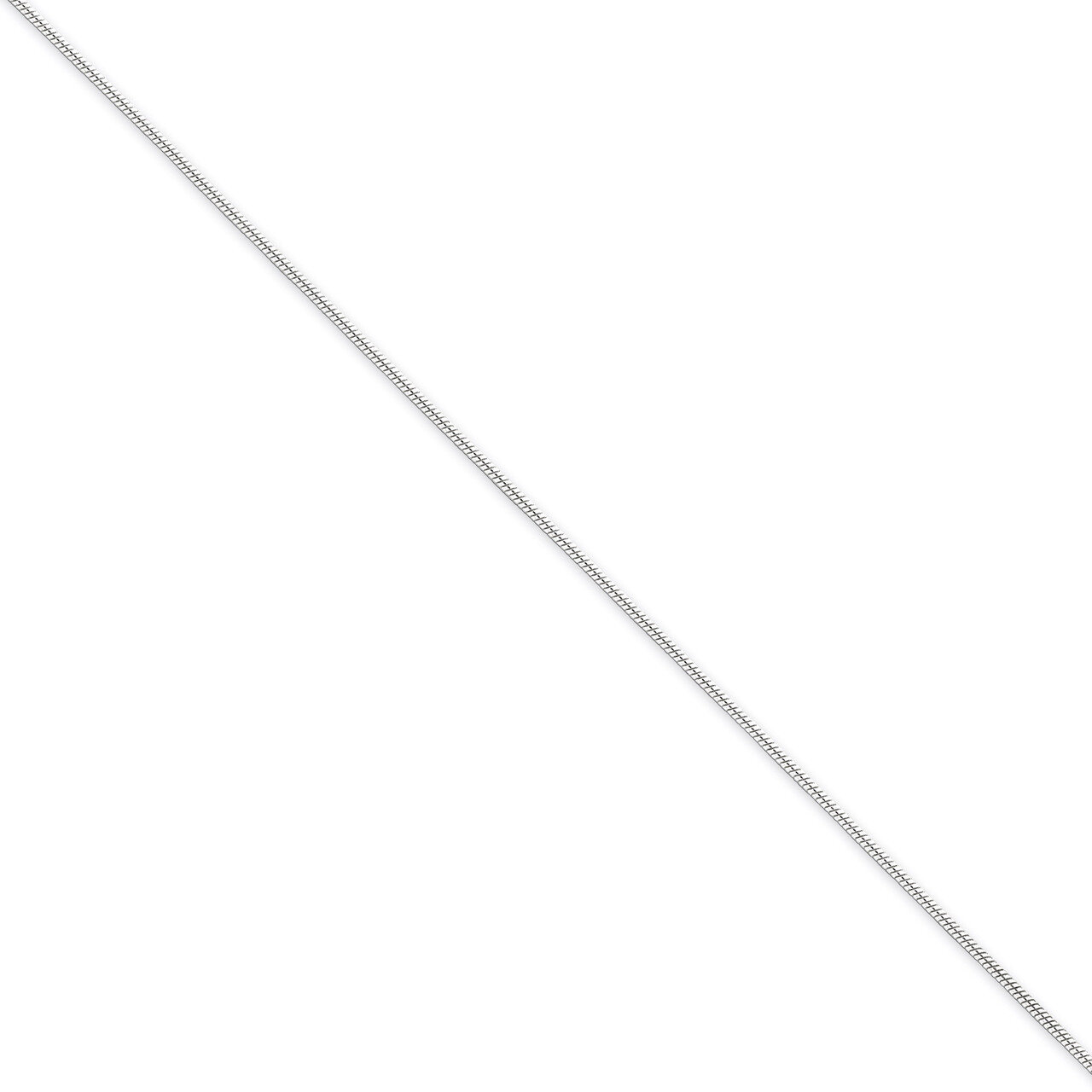 9 Inch 1mm Round Snake Chain Sterling Silver QSN030-9, MPN: QSN030-9, 883957257303