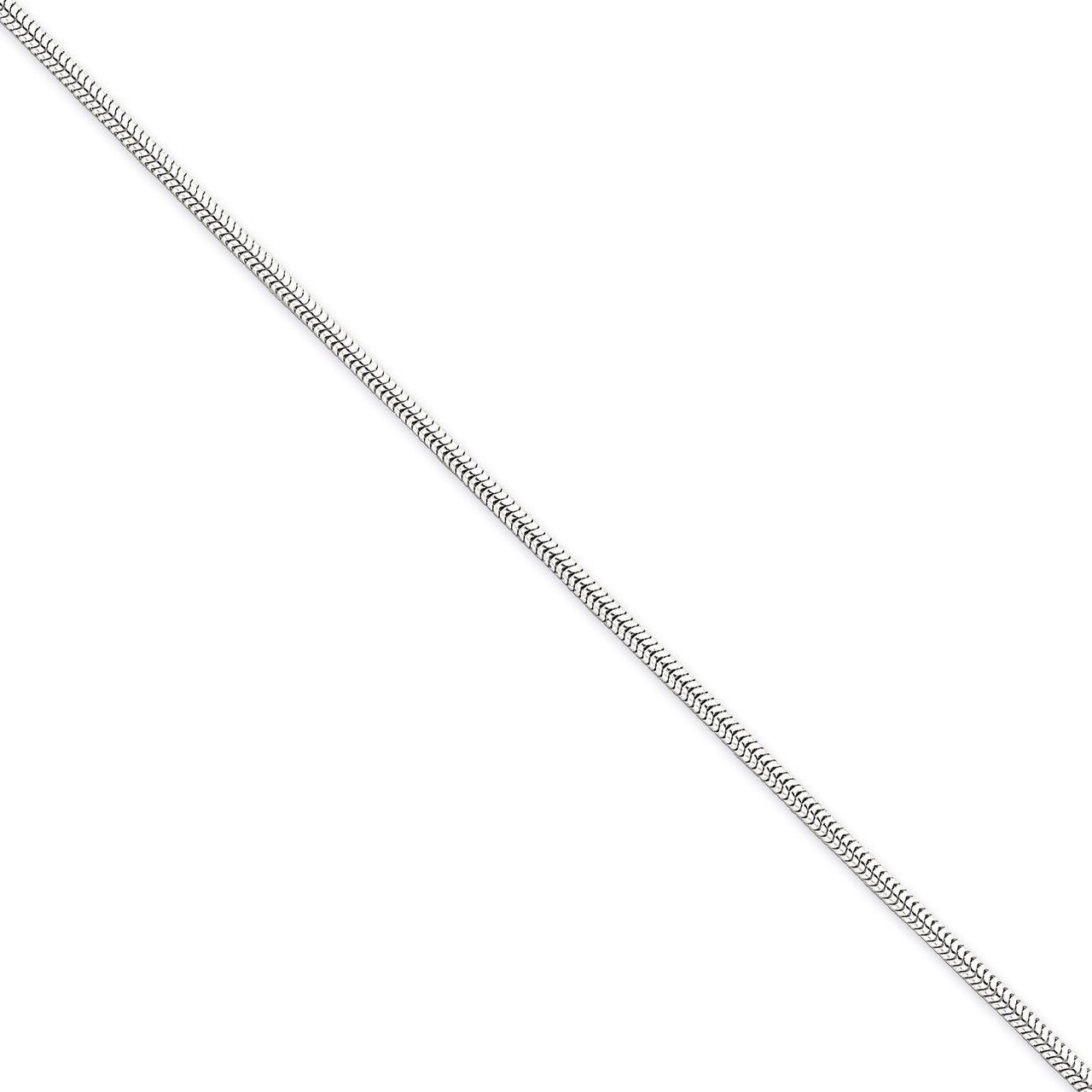 16 Inch 2mm Round Snake Chain Sterling Silver QSN060-16, MPN: QSN060-16, 883957257495
