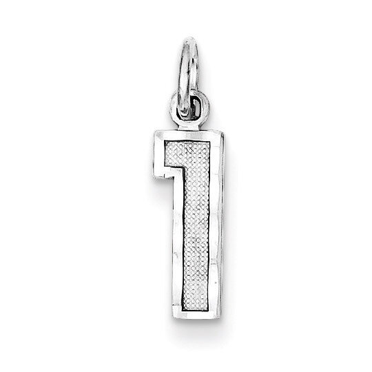 Number 10 Charm Sterling Silver QSN10