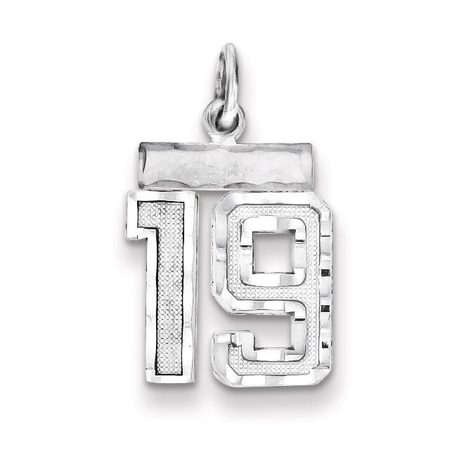 Number 19 Charm Sterling Silver QSN19, MPN: QSN19, 883957120454