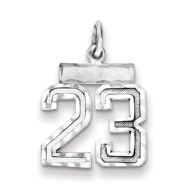 Number 23 Charm Sterling Silver QSN23, MPN: QSN23, 883957120508