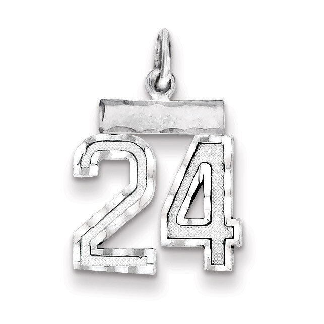 Number 24 Charm Sterling Silver QSN24, MPN: QSN24, 883957120515