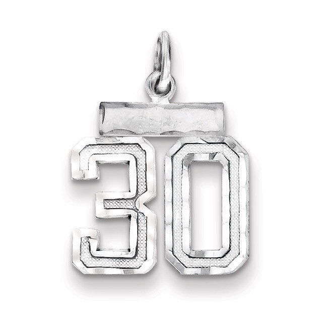 Number 30 Charm Sterling Silver QSN30, MPN: QSN30, 883957120584