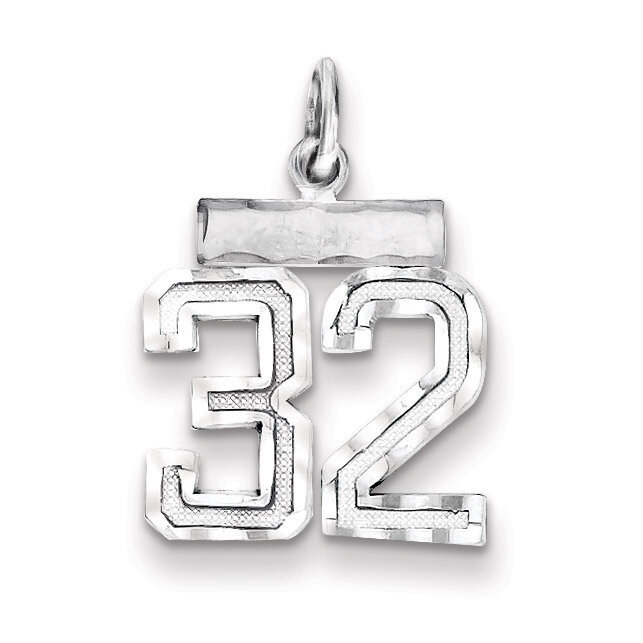 Number 32 Charm Sterling Silver QSN32, MPN: QSN32, 883957120607