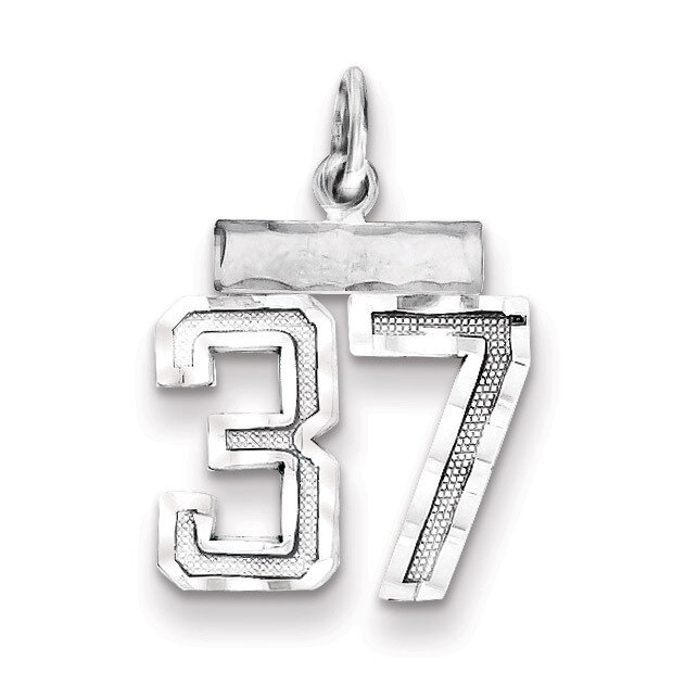 Number 37 Charm Sterling Silver QSN37, MPN: QSN37, 883957120652