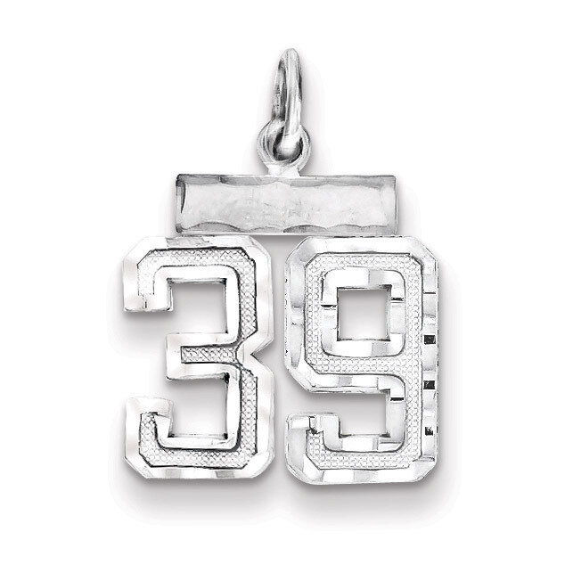 Number 38 Charm Sterling Silver QSN38, MPN: QSN38, 883957120669