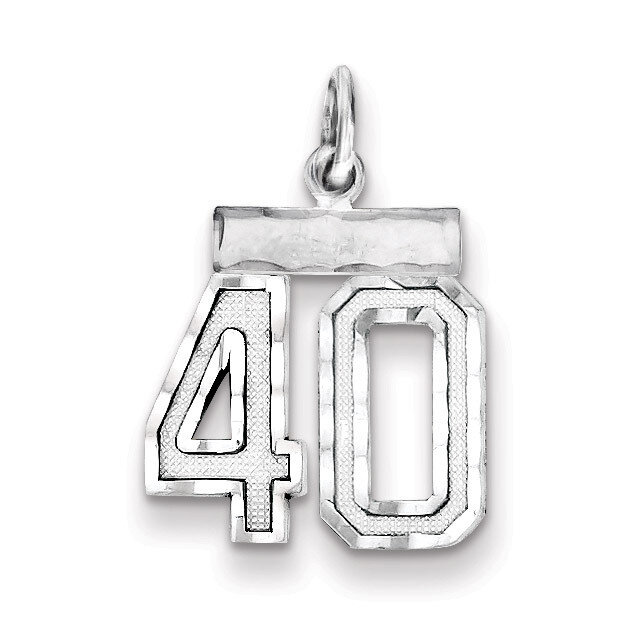 Number 40 Charm Sterling Silver QSN40, MPN: QSN40, 883957120690