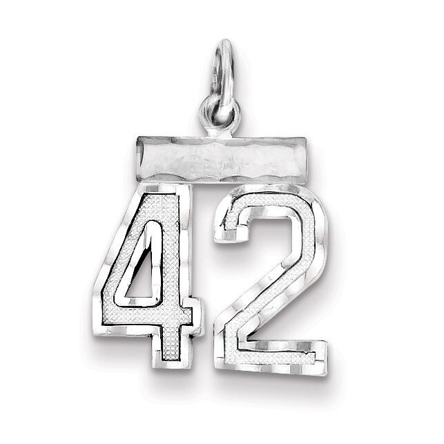 Number 42 Charm Sterling Silver QSN42, MPN: QSN42, 883957121215