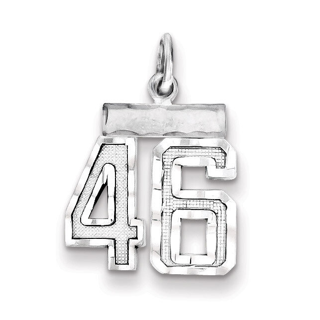 Number 46 Charm Sterling Silver QSN46, MPN: QSN46, 883957121260