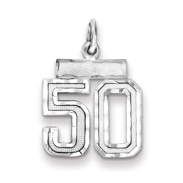 Number 50 Charm Sterling Silver QSN50, MPN: QSN50, 883957121376