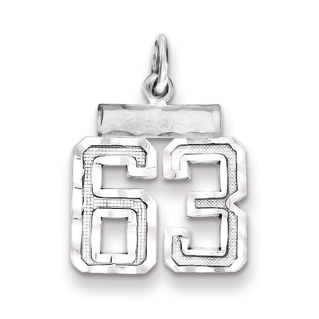 Number 63 Charm Sterling Silver QSN63, MPN: QSN63, 883957121512