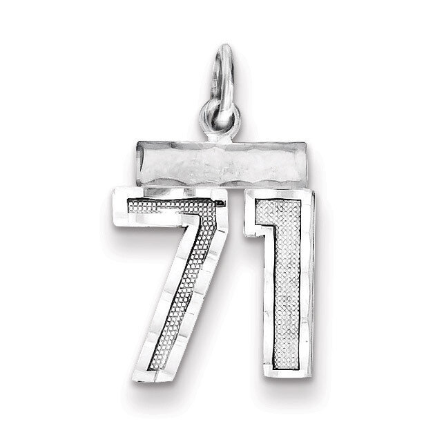 Number 71 Charm Sterling Silver QSN71, MPN: QSN71, 883957121604