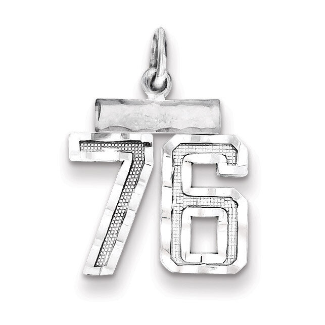Number 76 Charm Sterling Silver QSN76, MPN: QSN76, 883957121659