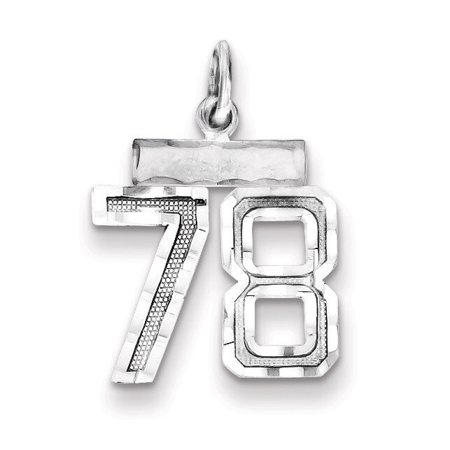 Number 78 Charm Sterling Silver QSN78, MPN: QSN78, 883957121673