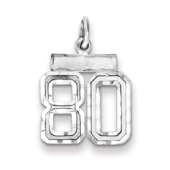 Number 80 Charm Sterling Silver QSN80, MPN: QSN80, 883957121703