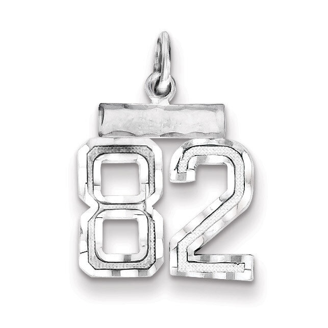 Number 82 Charm Sterling Silver QSN82, MPN: QSN82, 883957121727