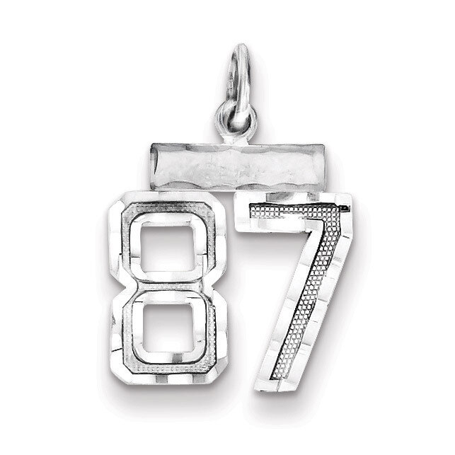 Number 87 Charm Sterling Silver QSN87, MPN: QSN87, 883957121772