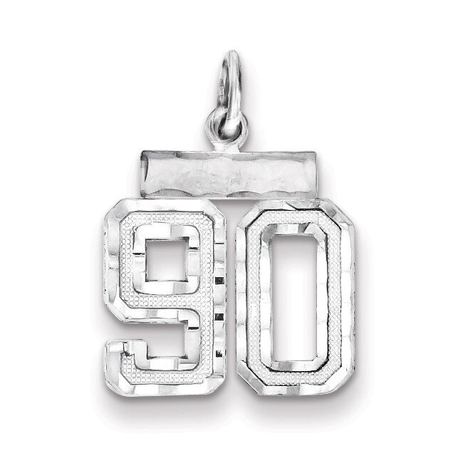 Number 90 Charm Sterling Silver QSN90
