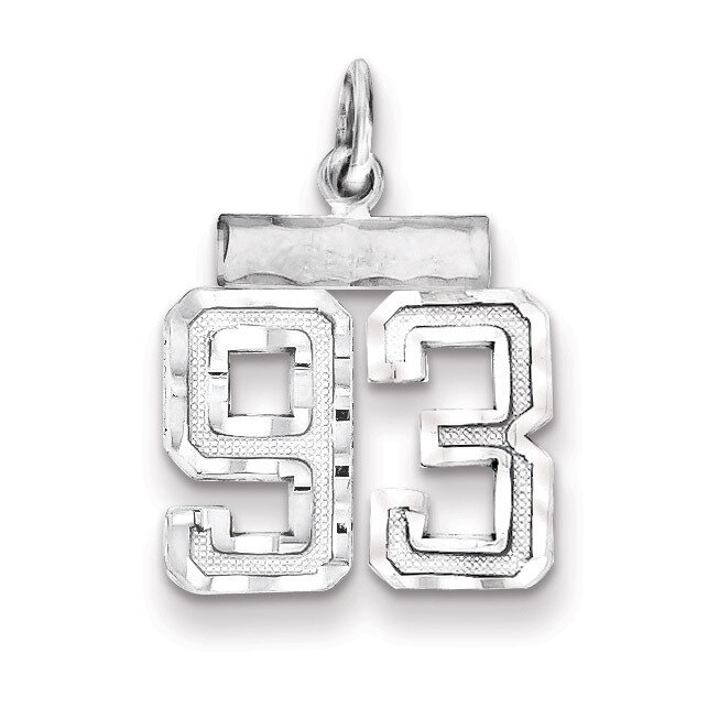 Number 93 Charm Sterling Silver QSN93, MPN: QSN93, 883957121840