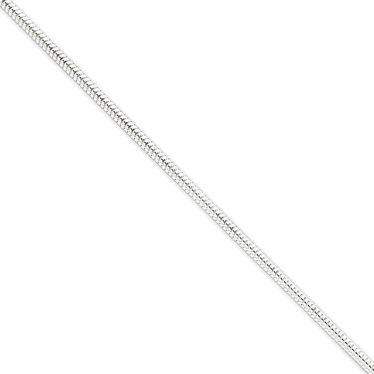 7 Inch 3.00mm Round Snake Chain Sterling Silver QSNL080-7