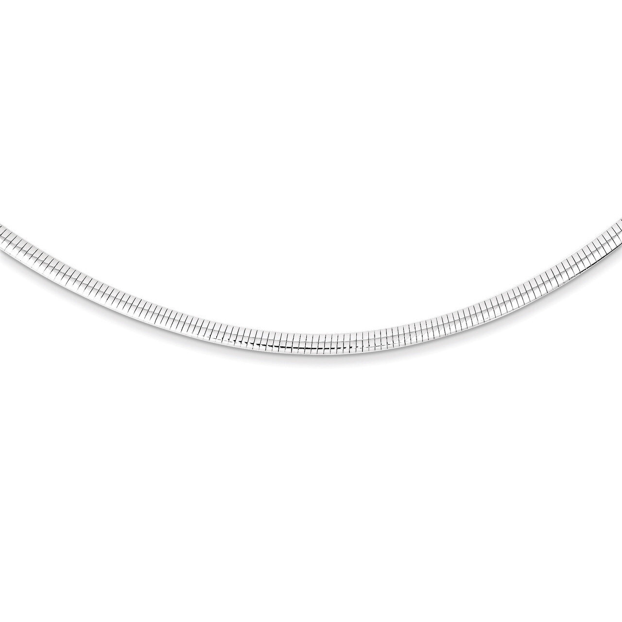 17 Inch 3mm Cubetto Necklace Sterling Silver Rhodium-plated QUF42-17, MPN: QUF42-17, 191101285721