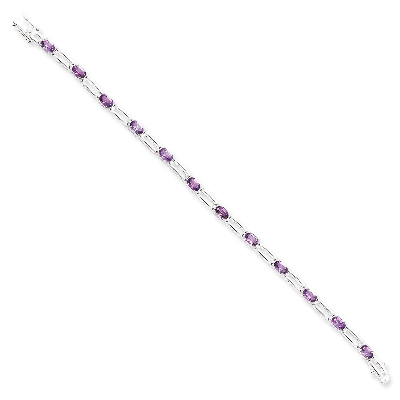 Amethyst Bracelet Sterling Silver QX143AM, MPN: QX143AM, 815479015208