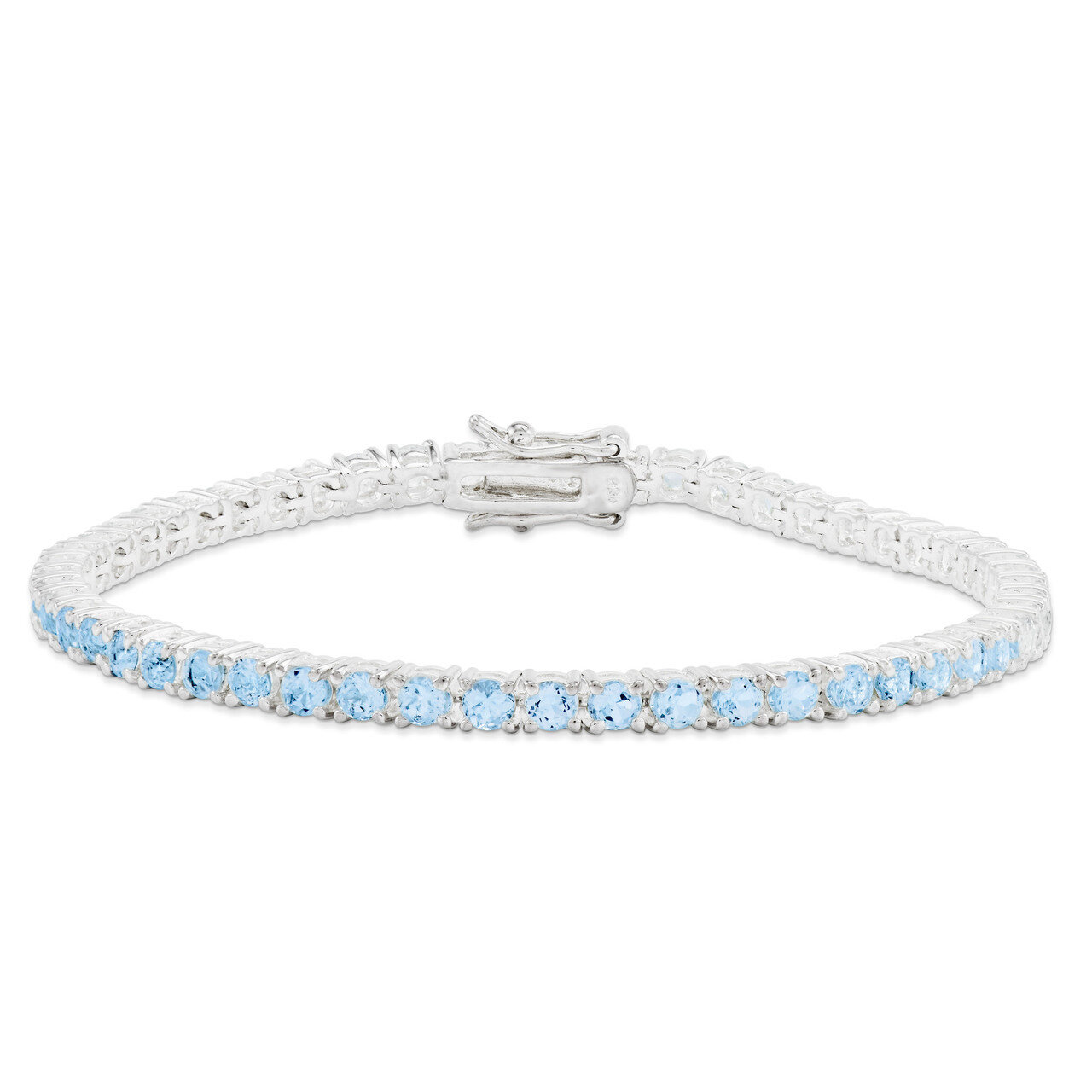 Blue Topaz Bracelet Sterling Silver QX156BT