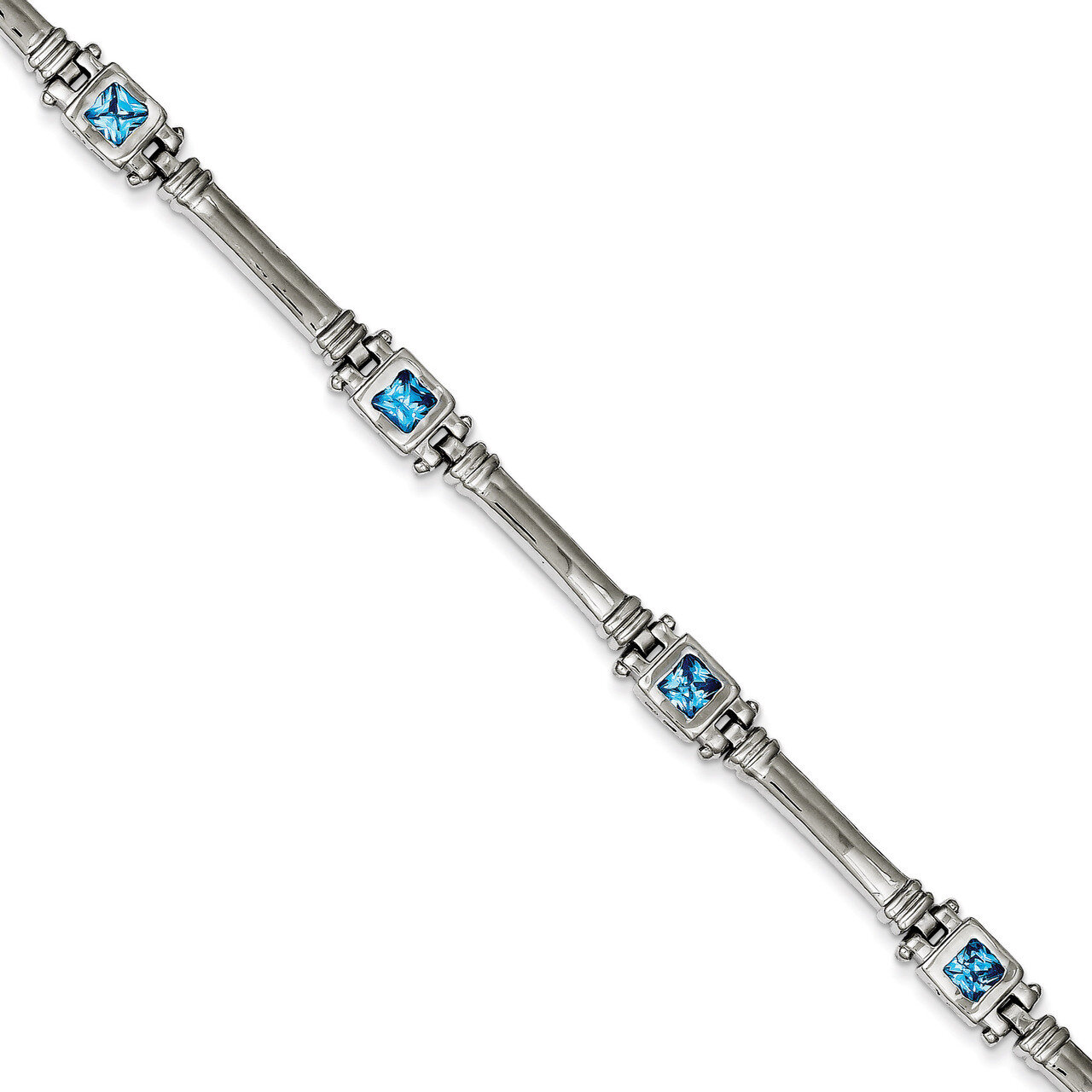 Blue Topaz Bracelet Sterling Silver QX160BT, MPN: QX160BT, 883957260877