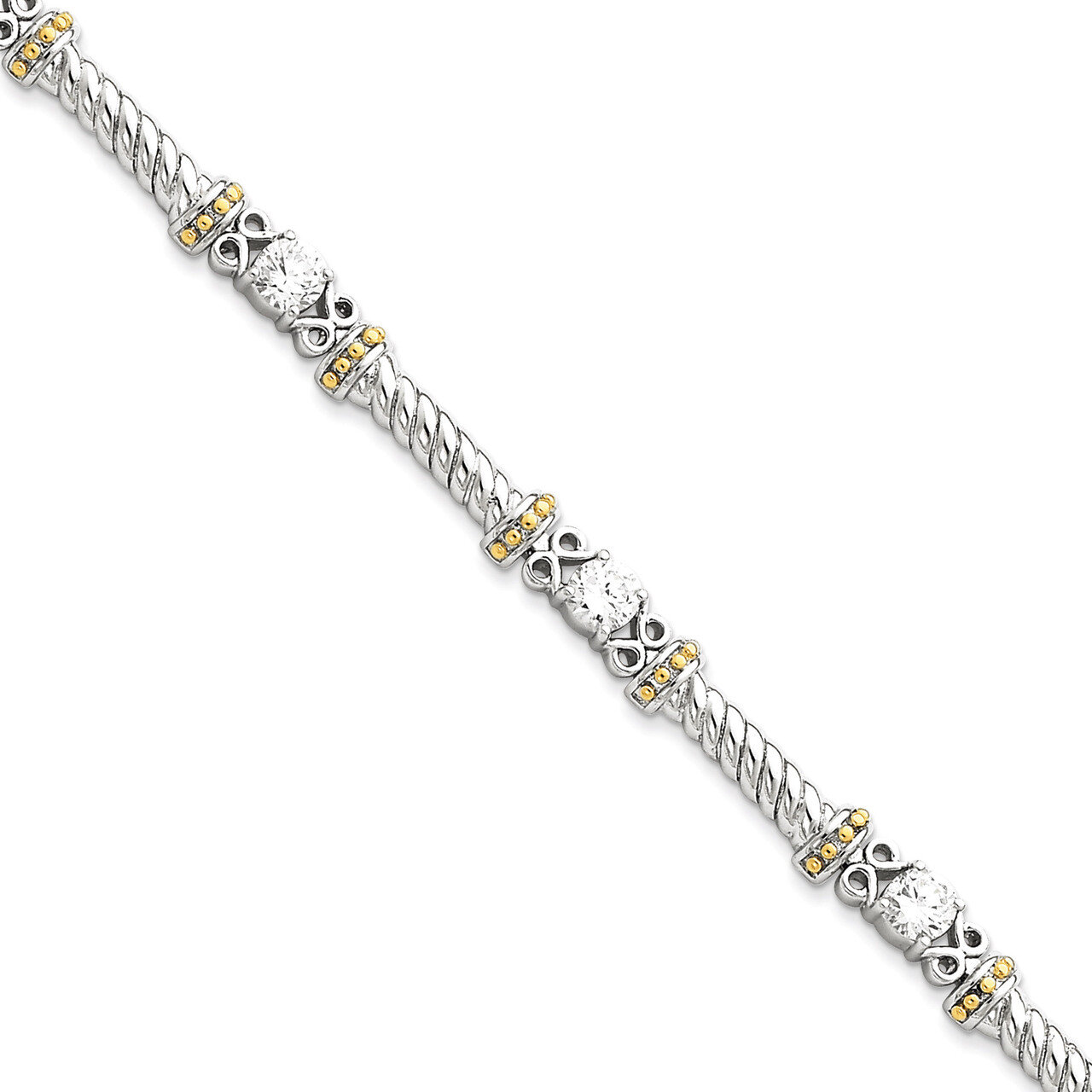 Vermeil Diamond Bracelet Sterling Silver QX362CZ