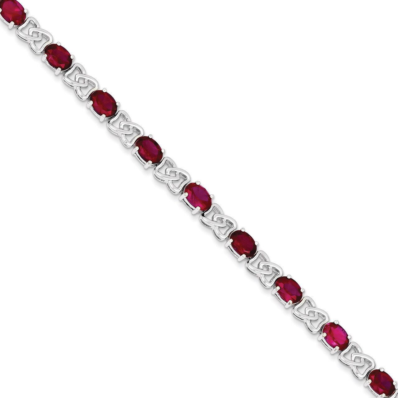 Red Diamond Bracelet Sterling Silver QX450CZ, MPN: QX450CZ, 191101286063