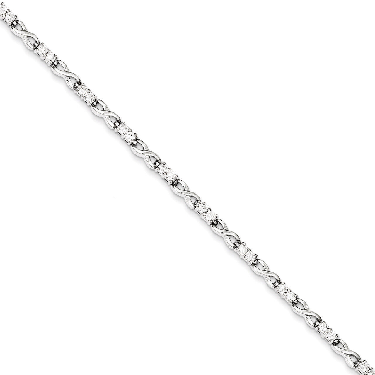 X&O Bracelet Sterling Silver Diamond QX529CZ