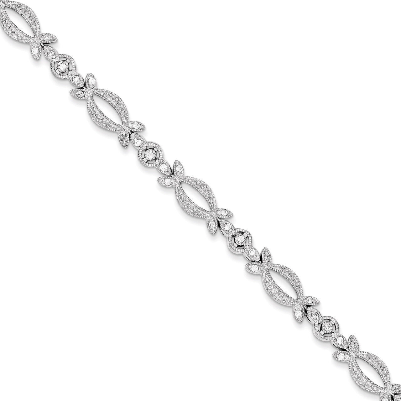 Bracelet Sterling Silver Diamond QX534CZ, MPN: QX534CZ, 883957262017