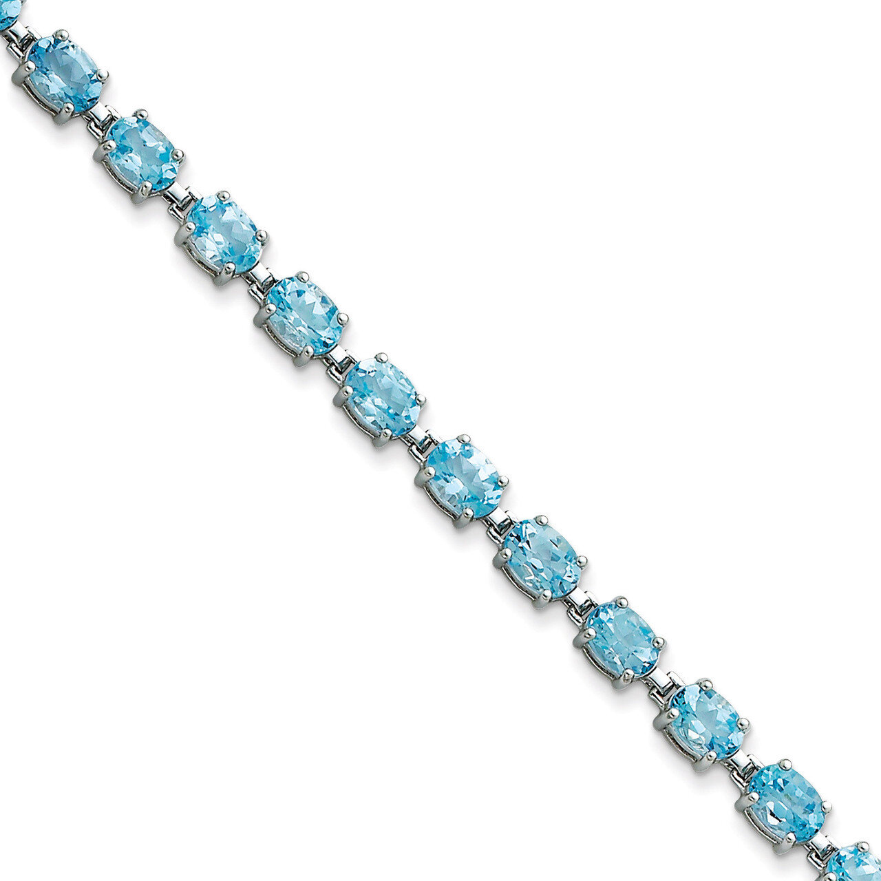 Blue Topaz Bracelet Sterling Silver QX5BT, MPN: QX5BT, 883957262437