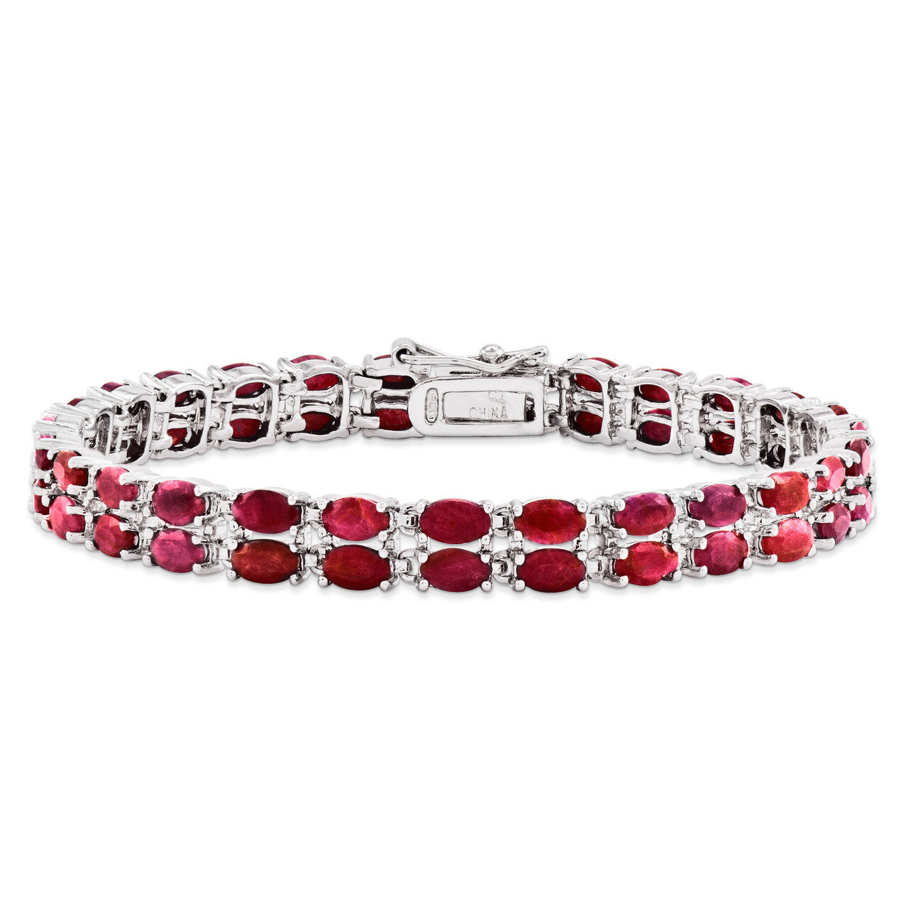 Ruby Bracelet Sterling Silver QX624R, MPN: QX624R, 191101369964