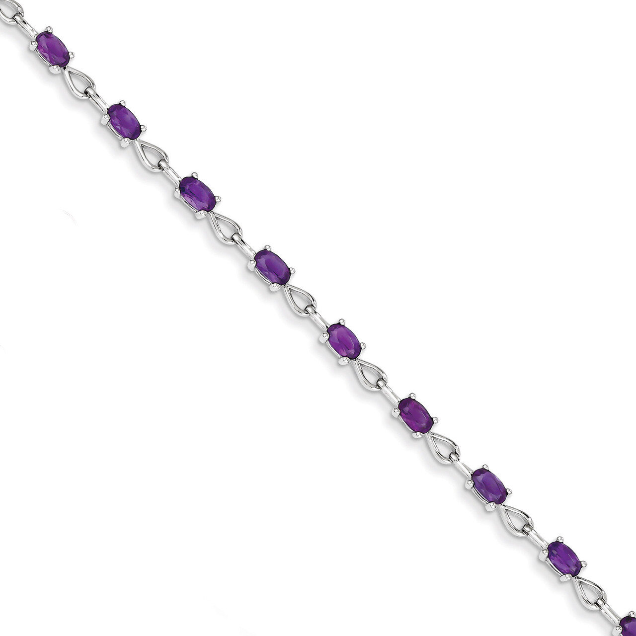 Amethyst Bracelet Sterling Silver QX838AM, MPN: QX838AM, 883957368740