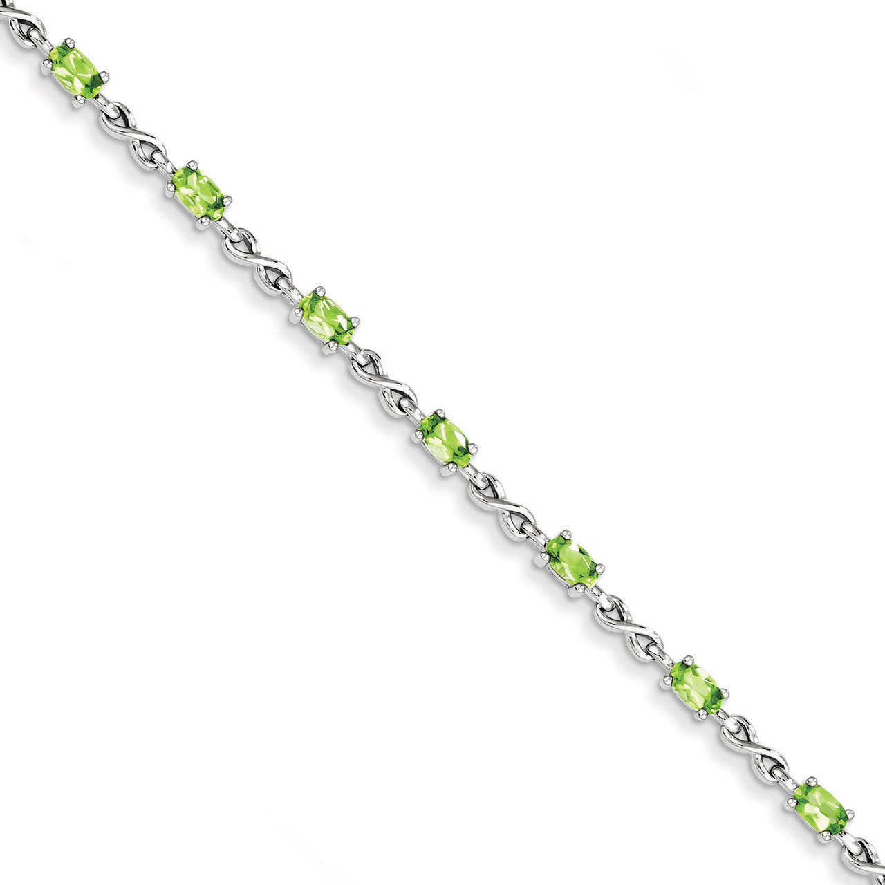 Peridot Bracelet Sterling Silver QX840PE, MPN: QX840PE, 883957409849