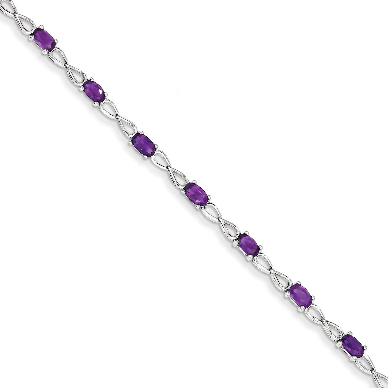 Amethyst Bracelet Sterling Silver QX842AM, MPN: QX842AM, 883957409870