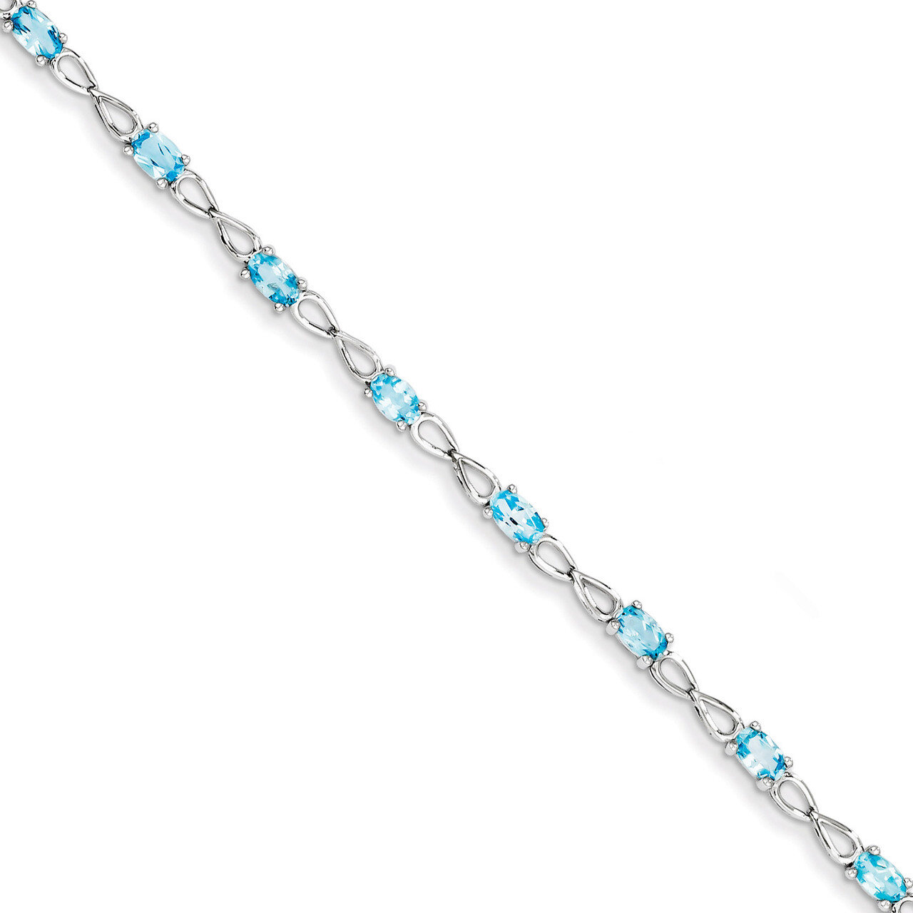 Blue Topaz Bracelet Sterling Silver QX842BT