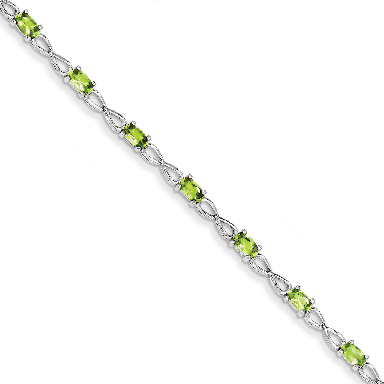 Peridot Bracelet Sterling Silver QX842PE, MPN: QX842PE, 883957527482